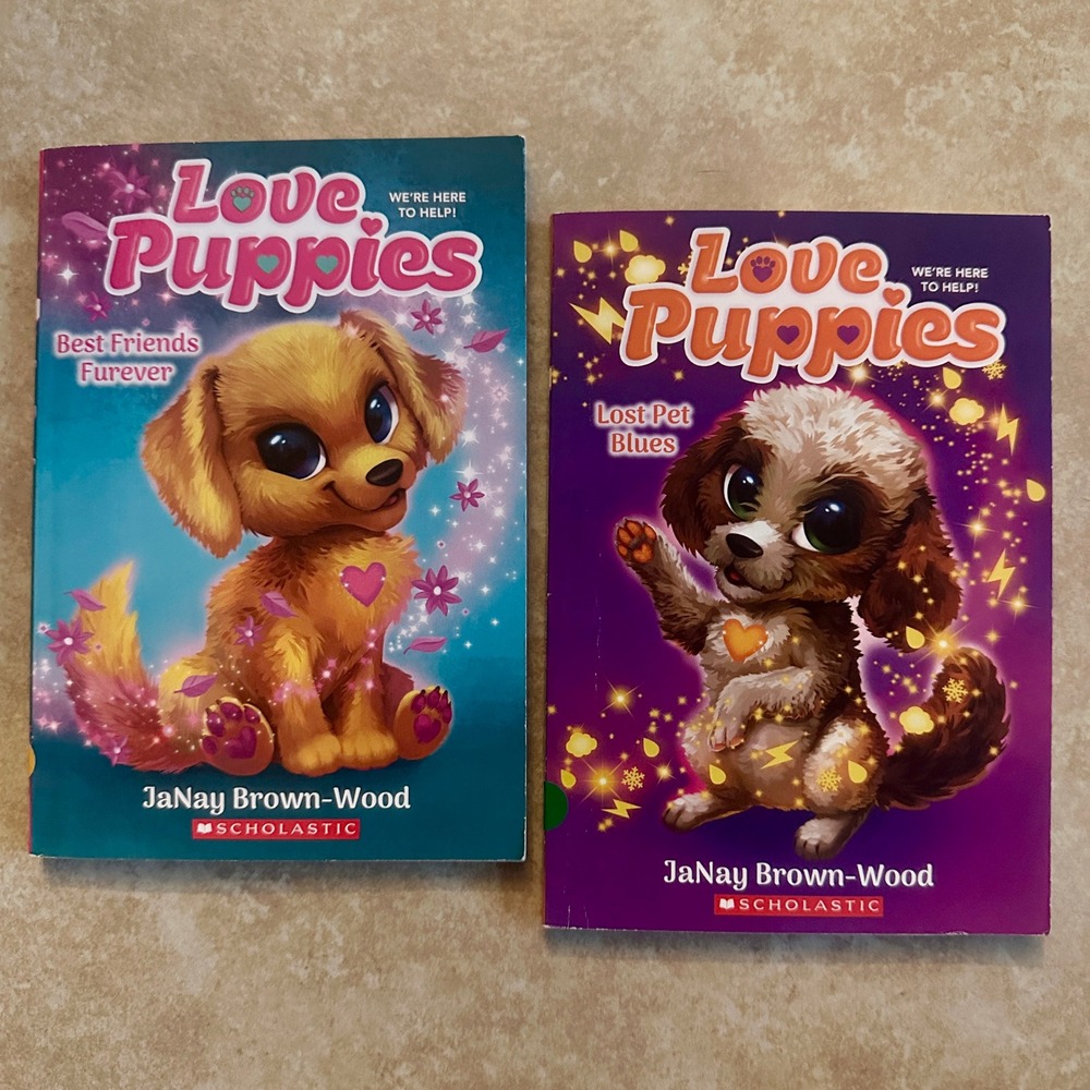 Love Puppies Scholastic Book Set JaNay Brown-Wood Best Friends Furever Lot of 2